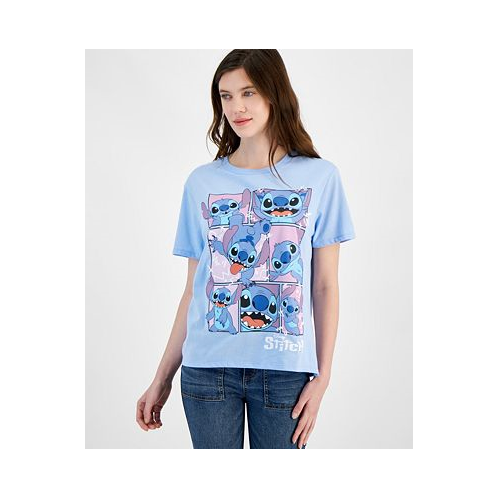 Disney Juniors Stitch Grid Crewneck T-Shirt
