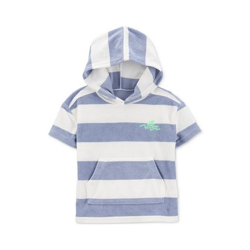 Carters Toddler Boys Shark Striped Terry Hooded T-Shirt
