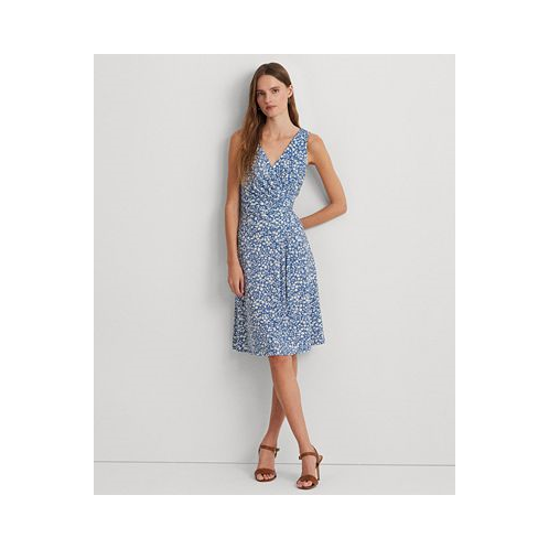 POLO Ralph Lauren Womens Floral Surplice Jersey Sleeveless Dress