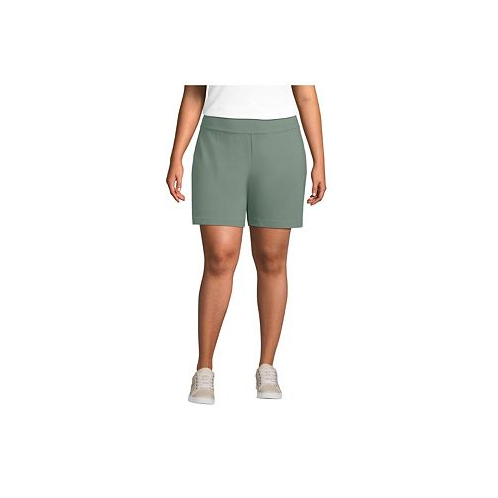 Lands End Plus Size Starfish Mid Rise 7 Shorts