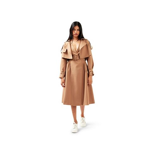 Belle & Bloom Womens Manhattan Cropped Trench