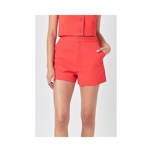 Endless rose Womens High Waisted Suited Shorts