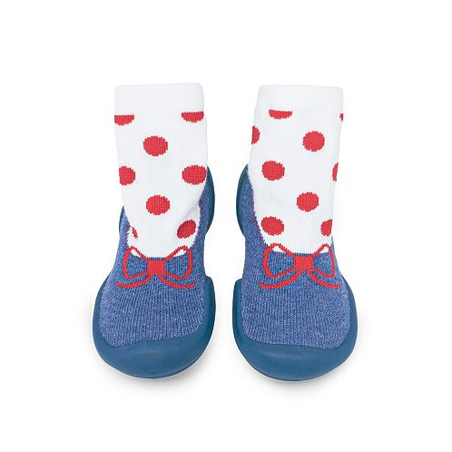 Komuello Toddler First Walk Sock Shoes Lace trim - Snow White