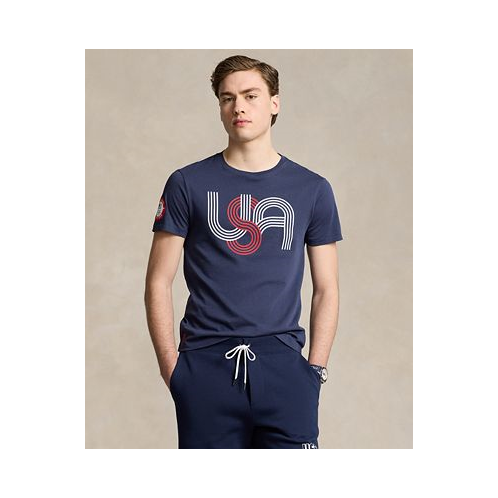 Polo Ralph Lauren Mens Team USA Custom Slim-Fit Graphic T-Shirt