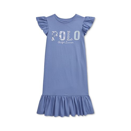 Polo Ralph Lauren Big Girls Mixed-Logo Cotton Jersey T-Shirt Dress