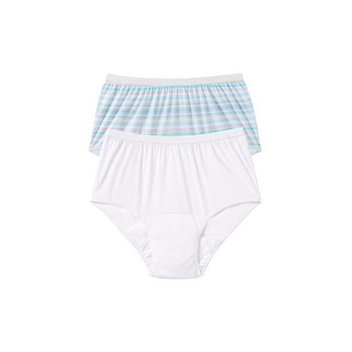 Comfort Choice Plus Size Cotton Incontinence Brief 2-Pack