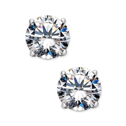 Eliot Danori Silver-Tone Crystal Stud Earrings