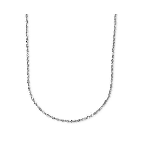 Italian Gold Perfectina 18 Chain Necklace (1-1/3mm) in 14k White Gold