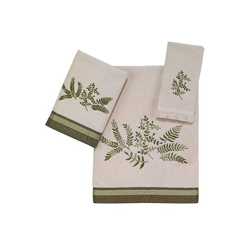 Avanti Greenwood Leafy Ferns Embroidered Bath Towel 27 x 50
