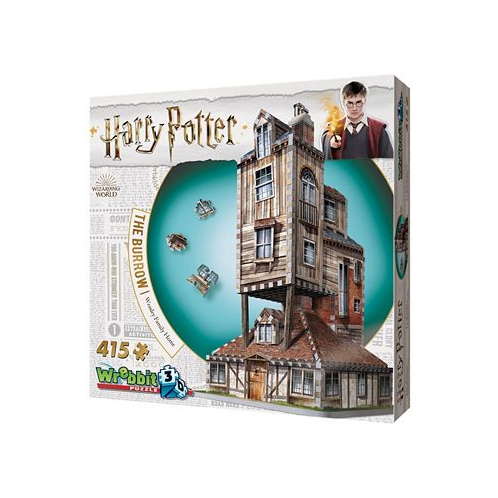 Wrebbit Harry Potter Collection - The Burrow - Weasley Family Home 3D Puzzle - 415 Piece