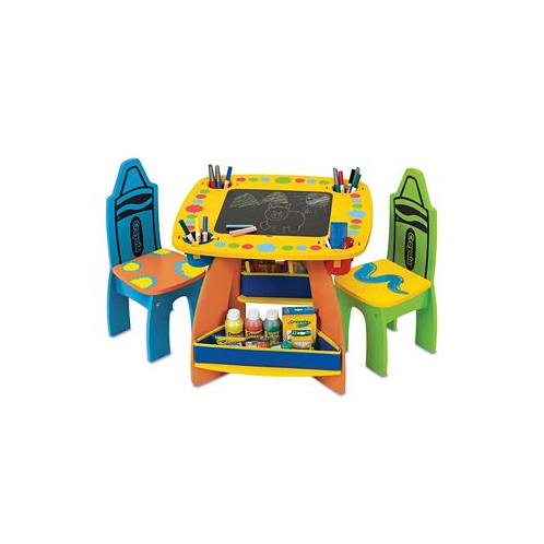 Crayola Grown Up Wooden Desk and Chairs Set-dry Erase Tabletop