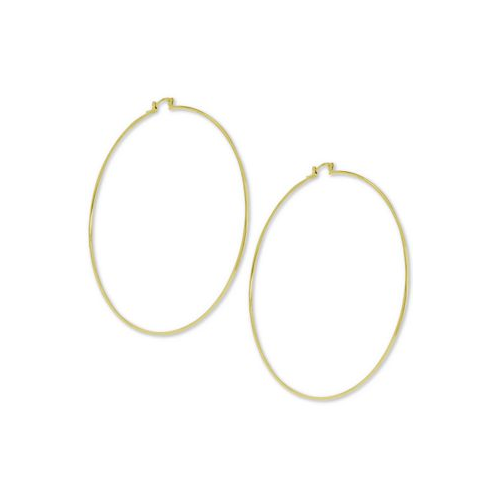 Essentials And Now This Large Wire Extra Large Hoop in Silver Plate Earrings