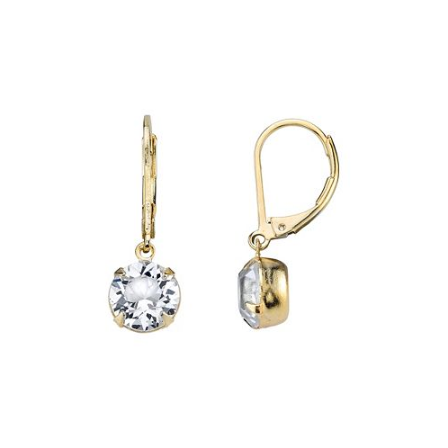 2028 14K Gold-Dipped Genuine Crystal Drop Earrings
