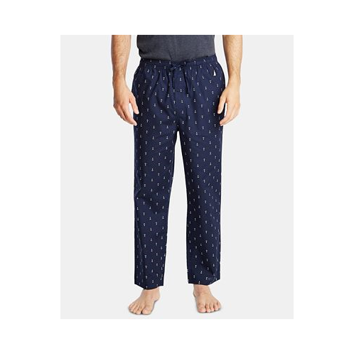 Nautica Mens Cotton Anchor-Print Pajama Pants