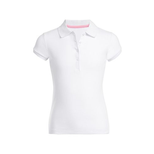 Nautica Plus Girls Uniform Short Sleeve Interlock Polo Shirt