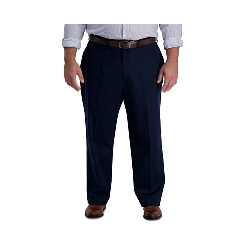 Haggar Mens Big & Tall Iron Free Premium Khaki Classic-Fit Flat Front Pant