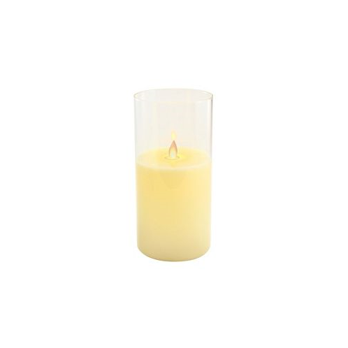 JH Specialties Inc/Lumabase Lumabase 8 Battery Operated Realistic Flame LED Wax Candle in Glass Holder