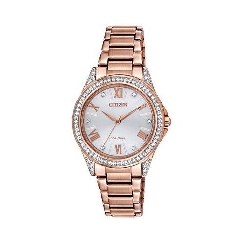 Citizen Drive From Eco-Drive Womens Rose Gold-Tone Stainless Steel Bracelet Watch 34mm