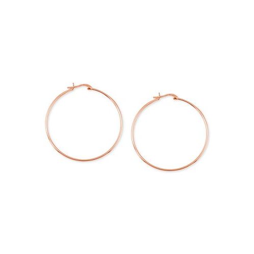 Essentials And Now This Large Skinny Hoop Earrings in Rose Gold-Plate