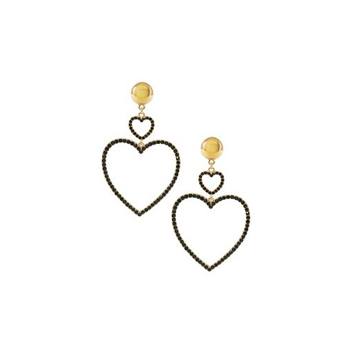 ETTIKA Double Crystal Heart Earrings