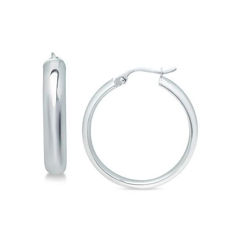 Giani Bernini Medium Polished Hoop Earrings in Sterling Silver 35mm
