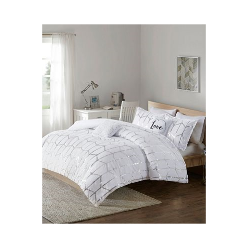 Intelligent Design Raina Metallic 4-Pc. Comforter Set Twin/Twin XL