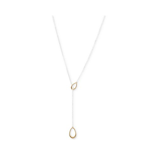 Lucky Brand Two-Tone Teardrop 28 Lariat Necklace