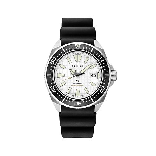 Seiko Mens Automatic Prospex Black Silicone Strap Watch 44mm