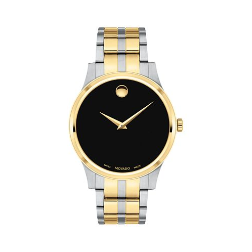 Movado Mens Swiss Gold PVD & Stainless Steel Bracelet Watch 40mm