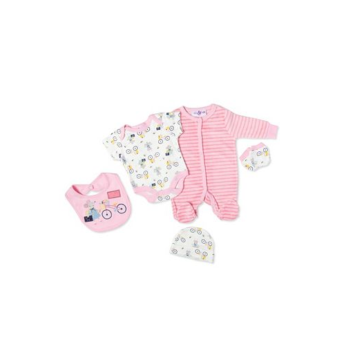Lily & Jack Baby Girls Mouse 5 Piece Velour Layette Gift Set
