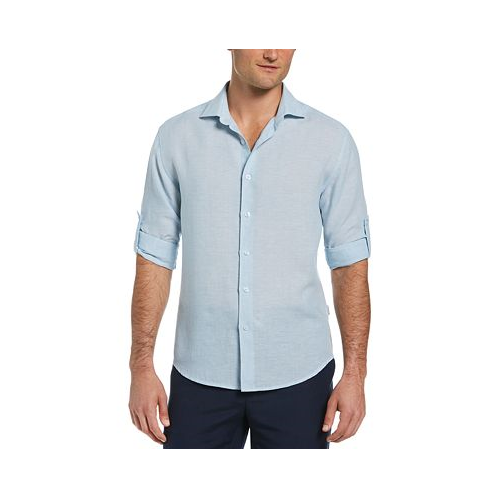 Cubavera Mens Travelselect Linen Blend Wrinkle-Resistant Shirt