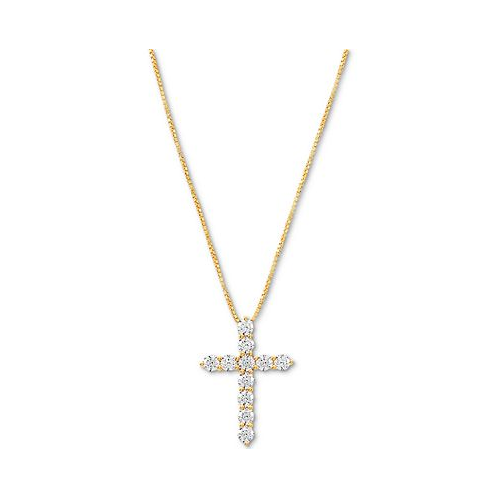 Arabella Cubic Zirconia Cross 18 Pendant Necklace