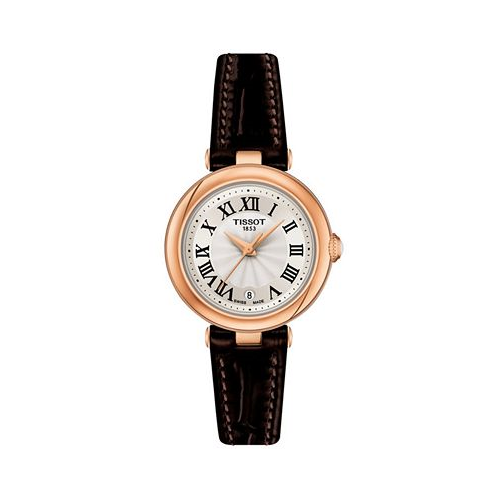 Tissot Womens Swiss Bellissima Brown Leather Strap Watch 26mm