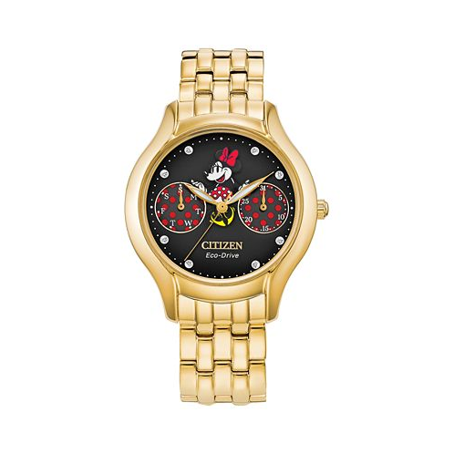 Citizen Minnie Mouse Gold-Tone Stainless Steel Bracelet Watch 30mm