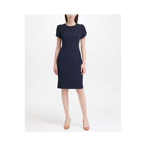 Calvin Klein Tulip-Sleeve Sheath Dress