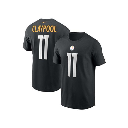 Nike Mens Chase Claypool Black Pittsburgh Steelers Name and Number T-shirt