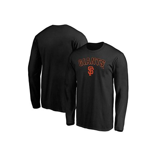 Fanatics Mens Black San Francisco Giants Team Logo Lockup Long Sleeve T-shirt