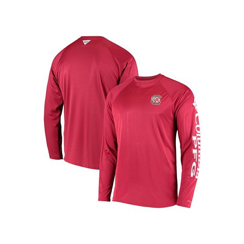 Columbia Mens PFG Garnet South Carolina Gamecocks Terminal Tackle Omni-Shade Long Sleeve T-shirt