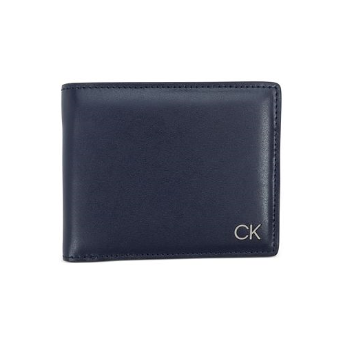 Calvin Klein Mens Delfin Leather RFID Slimfold Wallet