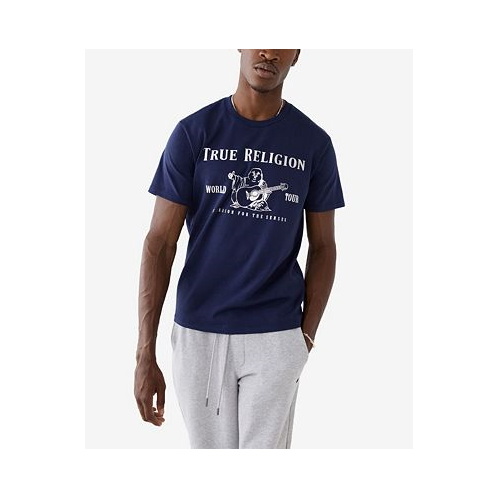 True Religion Mens Metallic Buddha Crewneck T-shirt