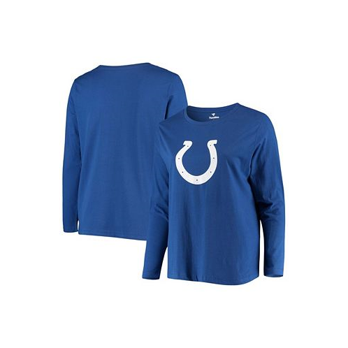 Fanatics Womens Plus Size Royal Indianapolis Colts Primary Logo Long Sleeve T-shirt
