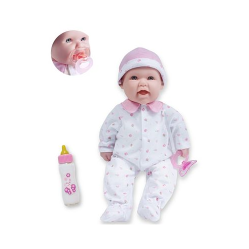 JC TOYS La Baby Caucasian 16 Soft Body Baby Doll Pink Outfit