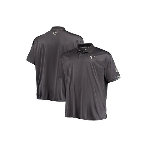 Colosseum Mens Big and Tall Charcoal Texas Longhorns OHT Military-Inspired Appreciation Digital Camo Polo Shirt