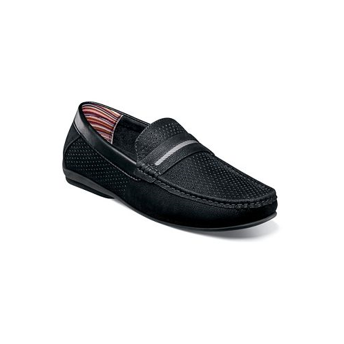 Stacy Adams Mens Corby Moccasin Toe Saddle Slip-on Loafer
