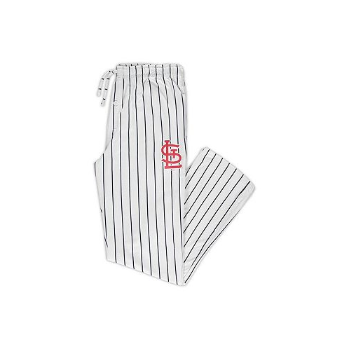 Concepts Sport Mens White Navy St. Louis Cardinals Big and Tall Pinstripe Sleep Pants