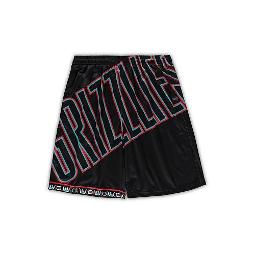 Mitchell & Ness Mens Black Memphis Grizzlies Big and Tall Hardwood Classics Big Face 2.0 Shorts