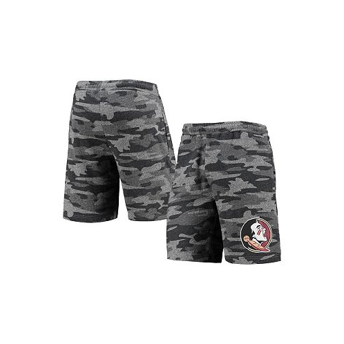 Concepts Sport Mens Charcoal and Gray Florida State Seminoles Camo Backup Terry Jam Lounge Shorts