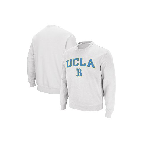 Colosseum Mens White UCLA Bruins Arch & Logo Crew Neck Sweatshirt