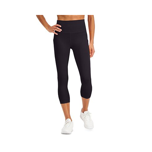 ID Ideology Womens Compression High-Rise Side-Pocket Cropped Leggings