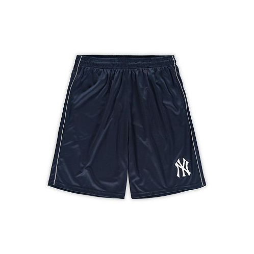 Majestic Mens Navy New York Yankees Big Tall Mesh Shorts